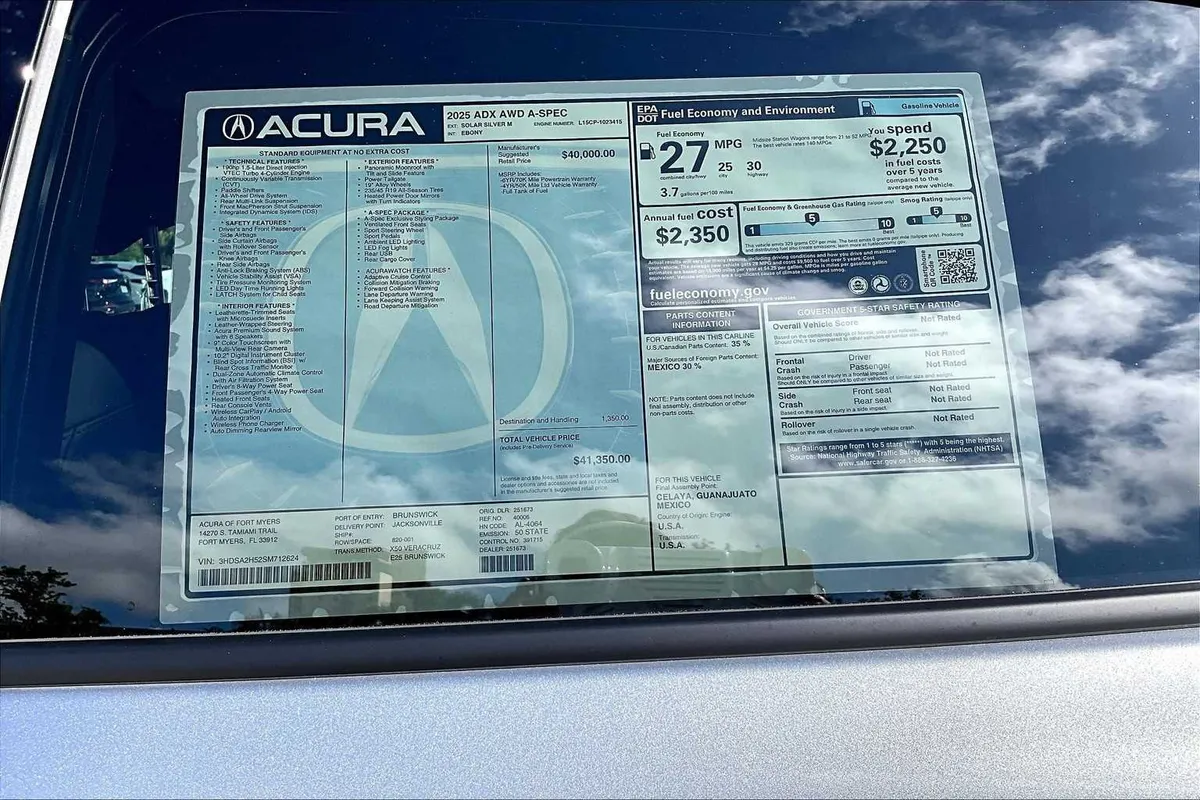 2025 Acura ADX w/A-Spec Package thumbnail 22