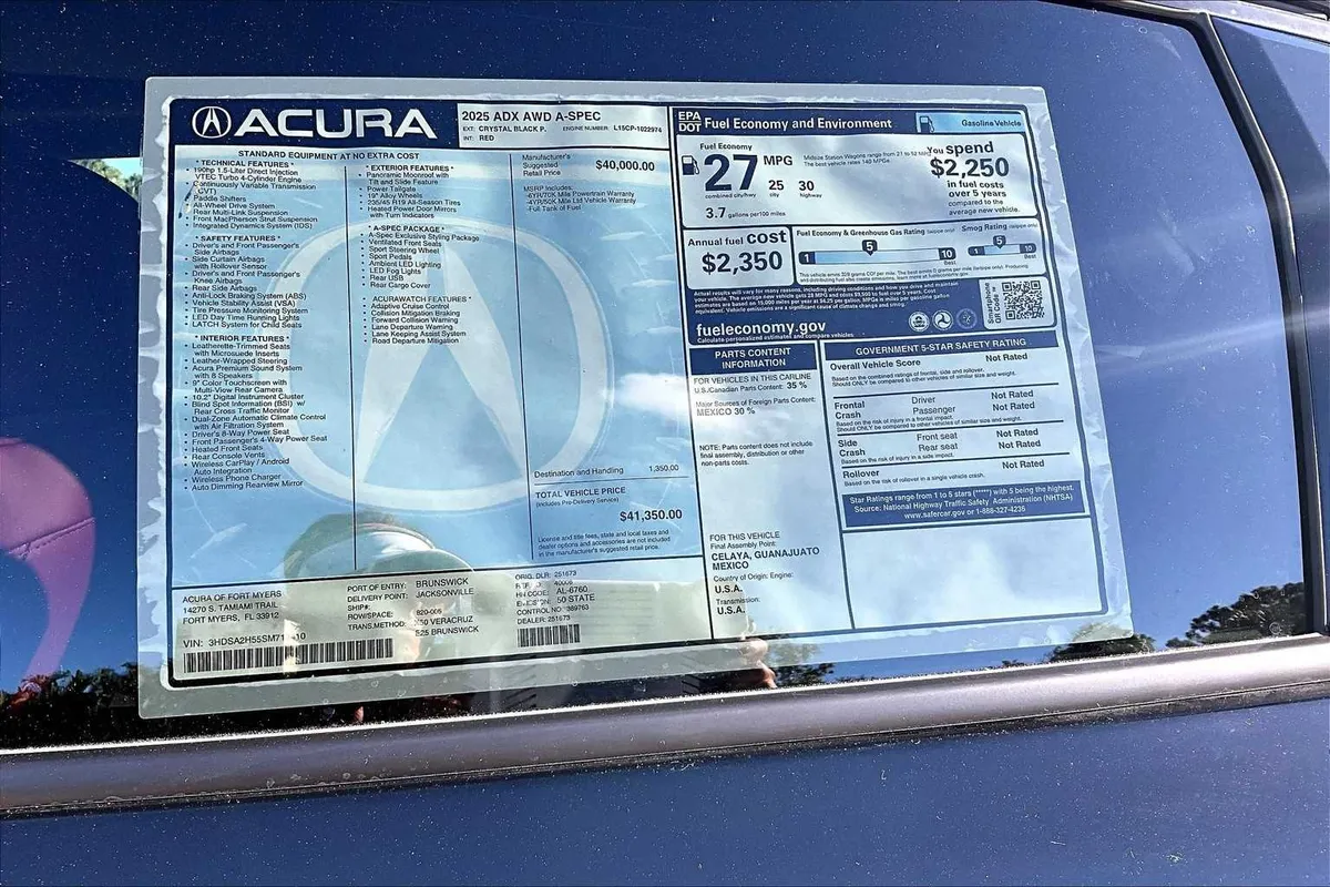 2025 Acura ADX w/A-Spec Package thumbnail 22