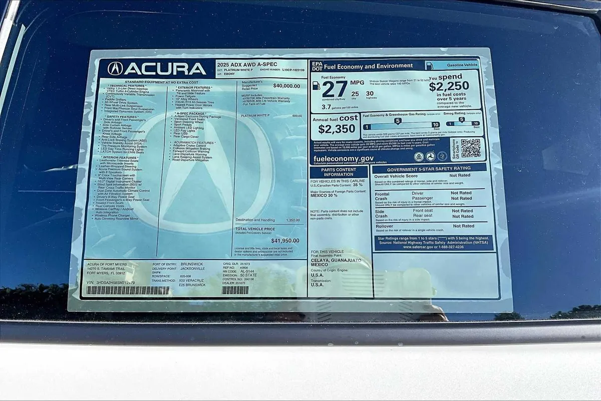 2025 Acura ADX w/A-Spec Package thumbnail 22