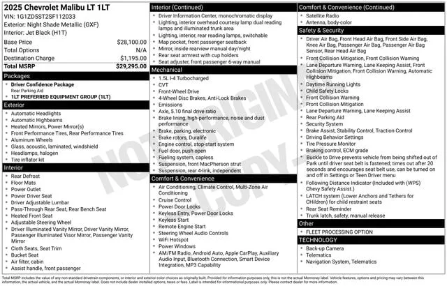 2025 Chevrolet Malibu LT thumbnail 25