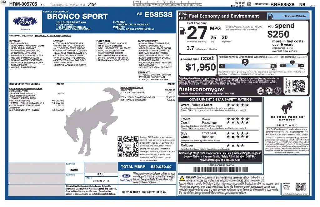2025 Ford Bronco Sport Outer Banks thumbnail 26