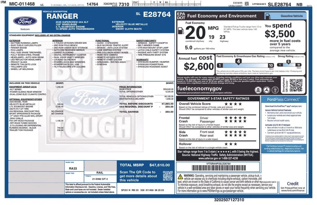 2025 Ford Ranger XLT thumbnail 7