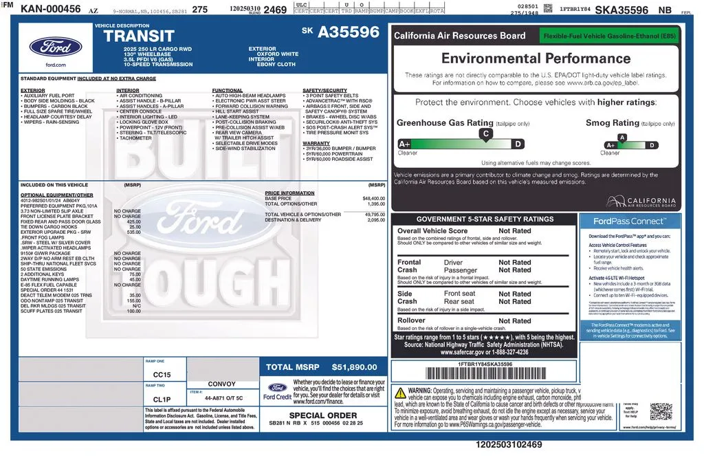 2025 Ford Transit-250 Base thumbnail 7