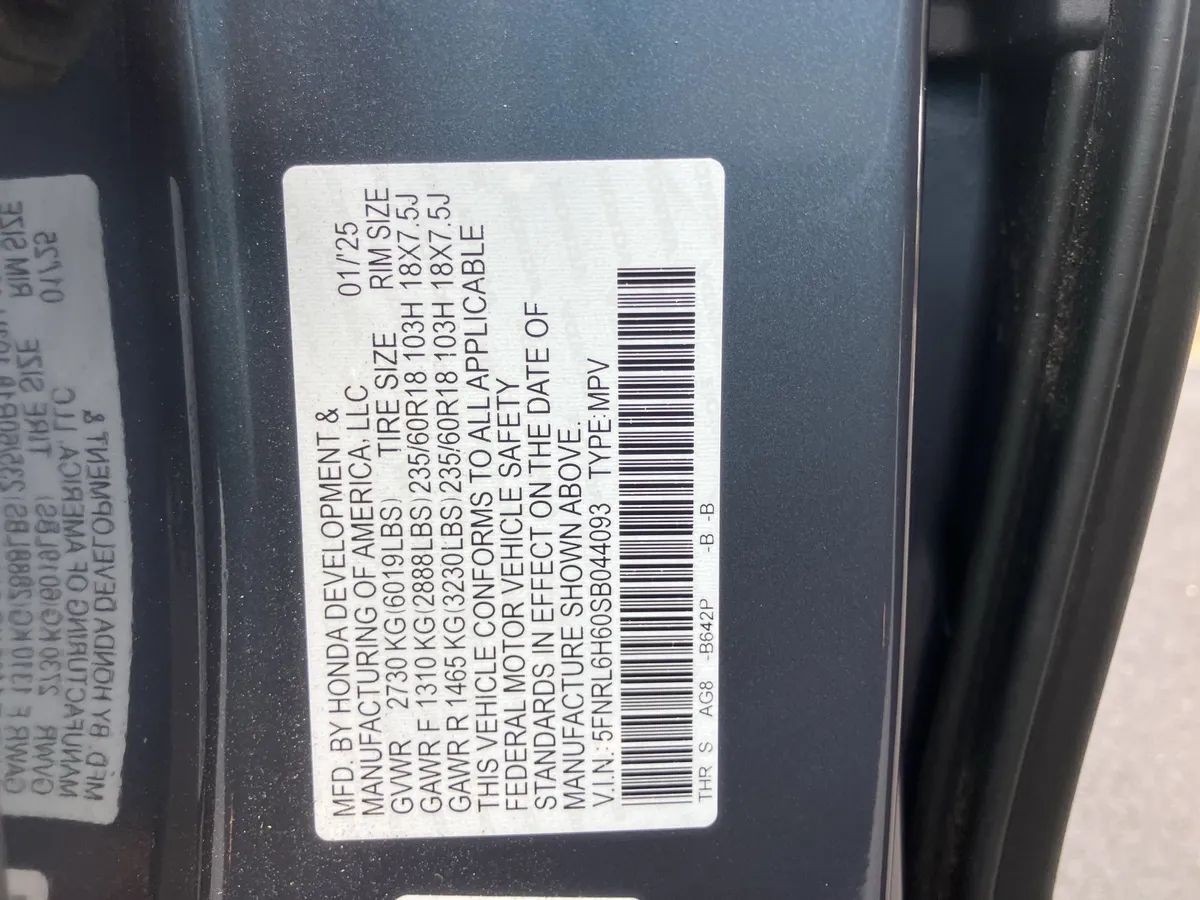 2025 Honda Odyssey EX-L Auto thumbnail 38