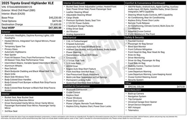 2025 Toyota Grand Highlander XLE thumbnail 16