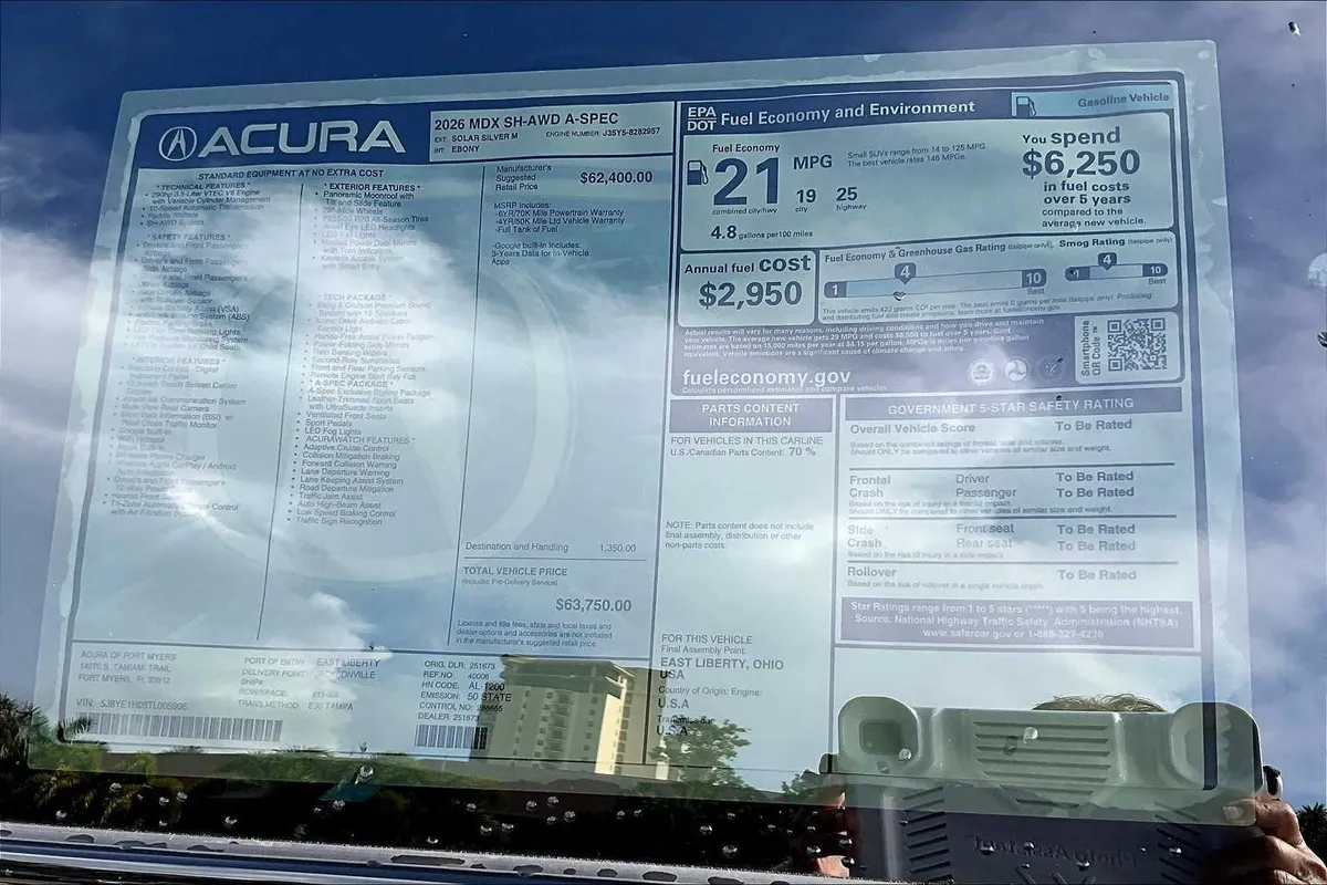 2026 Acura MDX w/A-Spec Package thumbnail 22