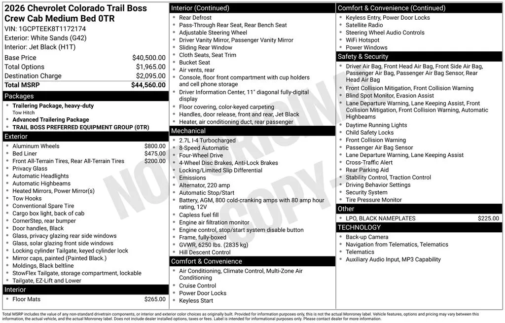 2026 Chevrolet Colorado Trail Boss thumbnail 7