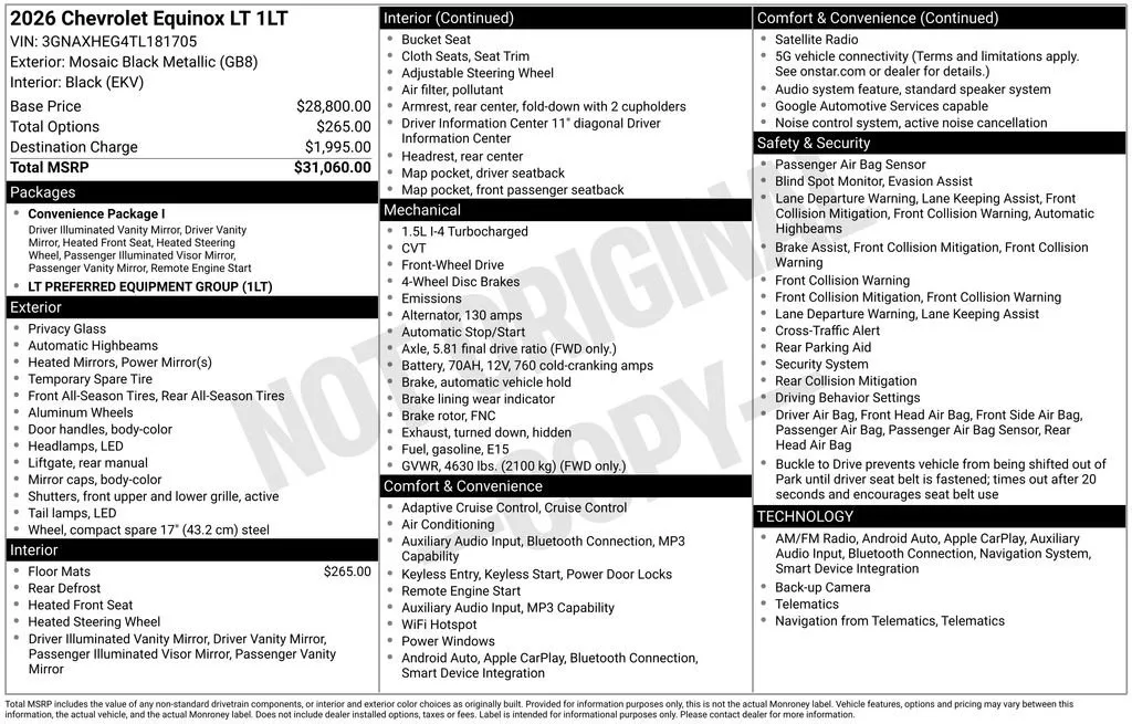 2026 Chevrolet Equinox LT thumbnail 34