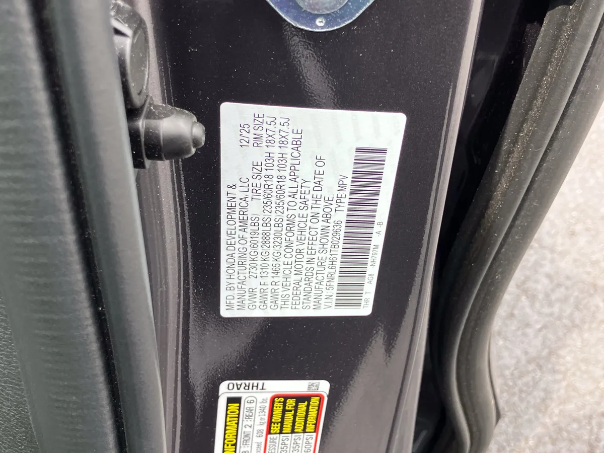 2026 Honda Odyssey EX-L Auto thumbnail 30