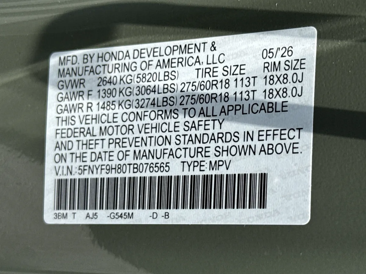 2026 Honda Passport TrailSport Elite Blackout thumbnail 35
